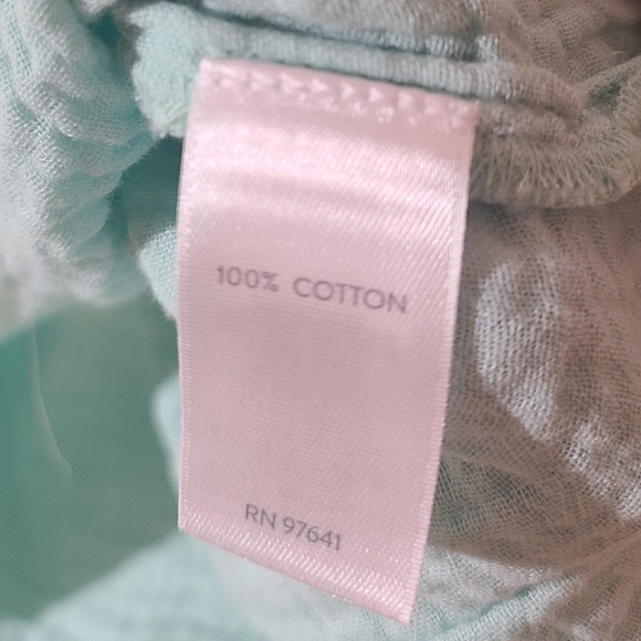 J.jill Mint Cotton Gauze Tank Top Size S Coastal Beach Nautical Vacation - Picture 3 of 4